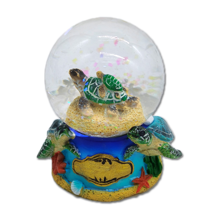 Factory Wholesale Nautical Beach Style Resin Sailboat Souvenir Snow Globe