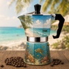 Customised Design Printing Souvenir Gift Espresso Coffee Maker Portable Italian Aluminum Moka Pot Custom Moka Pot