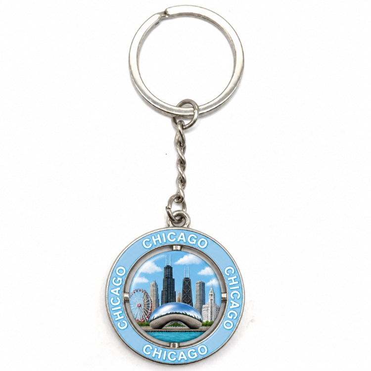 Customized Tourism Gift Metal Keychain Las Vegas Souvenir Keychain