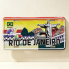 Custom 3D Embossed Printed Aluminum License Plate Brazil Brasil Souvenir License Plate