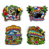 Wholesale Custom Logo Design MDF Wood Panama Magnet Souvenir Panama Fridge Magnet