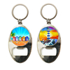 Custom Zinc Alloy Metal Flip Flop Keyring Epoxy Beach Souvenir Slipper Keychain