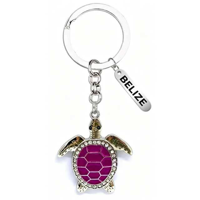 Custom Logo Beach Animal Spinner Sea Turtle Keychain Cyprus Souvenir Metal Keychain