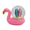 Custom Logo Bahamas Souvenir Water Globe Resin Flamingo Snow Globe