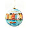 Custom Logo Design Printed Christmas Ornament Copenhagen Denmark Souvenirs Copenhagen Christmas Ball