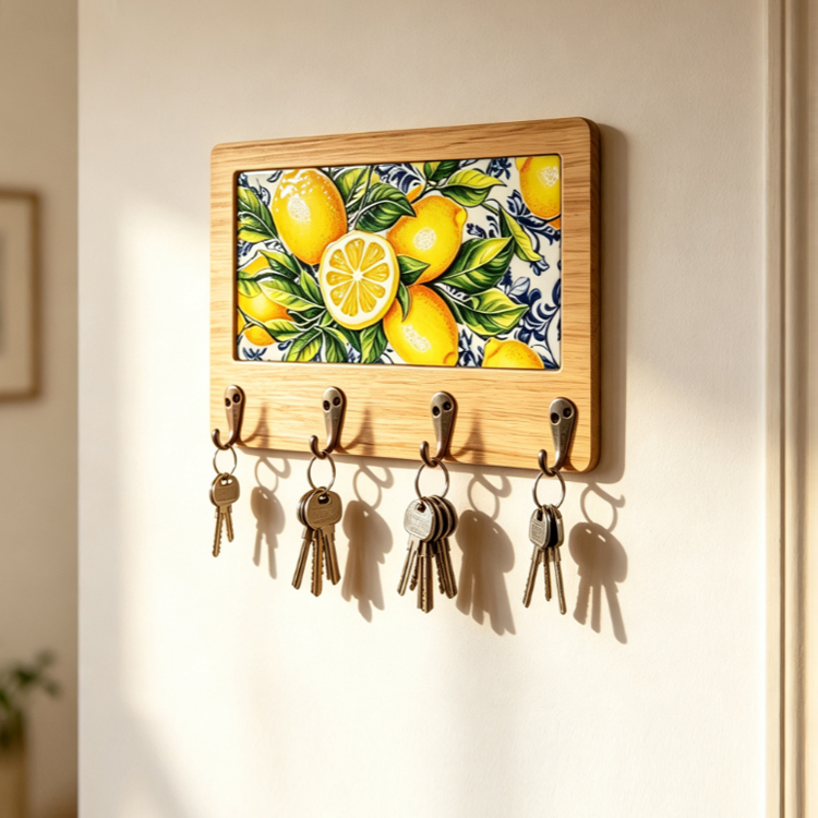 Custom logo Design Printing Mdf Wood Wall Hooks Home Decorative Kitchen Wall Hooks