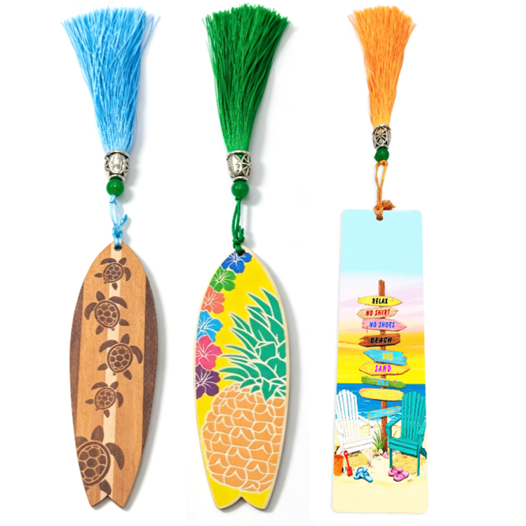 Wholesale Customized Design Printing Shape MDF Bookmark Tourist Souvenir Custom Wooden Bookmark