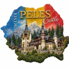 Custom Printing Polyresin Refrigerator Magnet Map Shaped Castle Romania Souvenir 3D Fridge Magnet