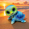 Factory Custom Logo Ocean Marine Beach Souvenir Decor Resin Turtle Figurine Cute Sea Turtle Statue