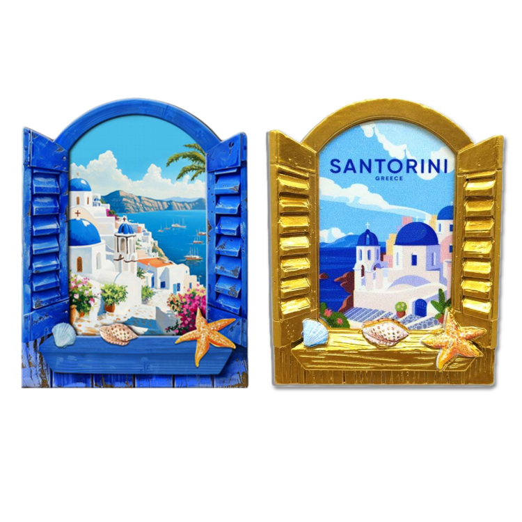 Custom Logo Resin 3D Printing France Coastal Beach Nice Cannes Souvenir Fridge Magnet