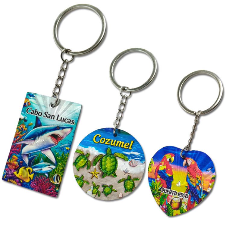 Custom Design Epoxy Metal Flag Design Uruguay Keyring Uruguay Souvenir Keychain