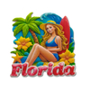 Custom Logo Dolphin Beach Surfboard Resin Printed Refrigerator Magnet Seychelles Souvenir Fridge Magnet