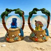 Custom Logo Resin Water Globe Tropical Island Beach Souvenir Palm Tree Snow Globe